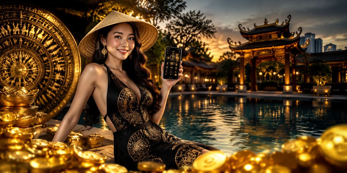 Người dùng Hà Nội tra cứu hướng dẫn nạp tiền trên bongdaplus với chiếc nón lá truyền thống